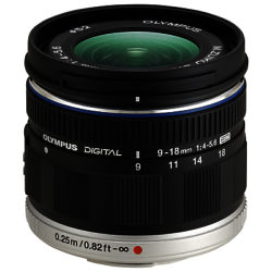 Olympus M.ZUIKO DIGITAL ED 9‑18mm f4‑5.6 Compact Ultra Wide Angle Zoom Lens